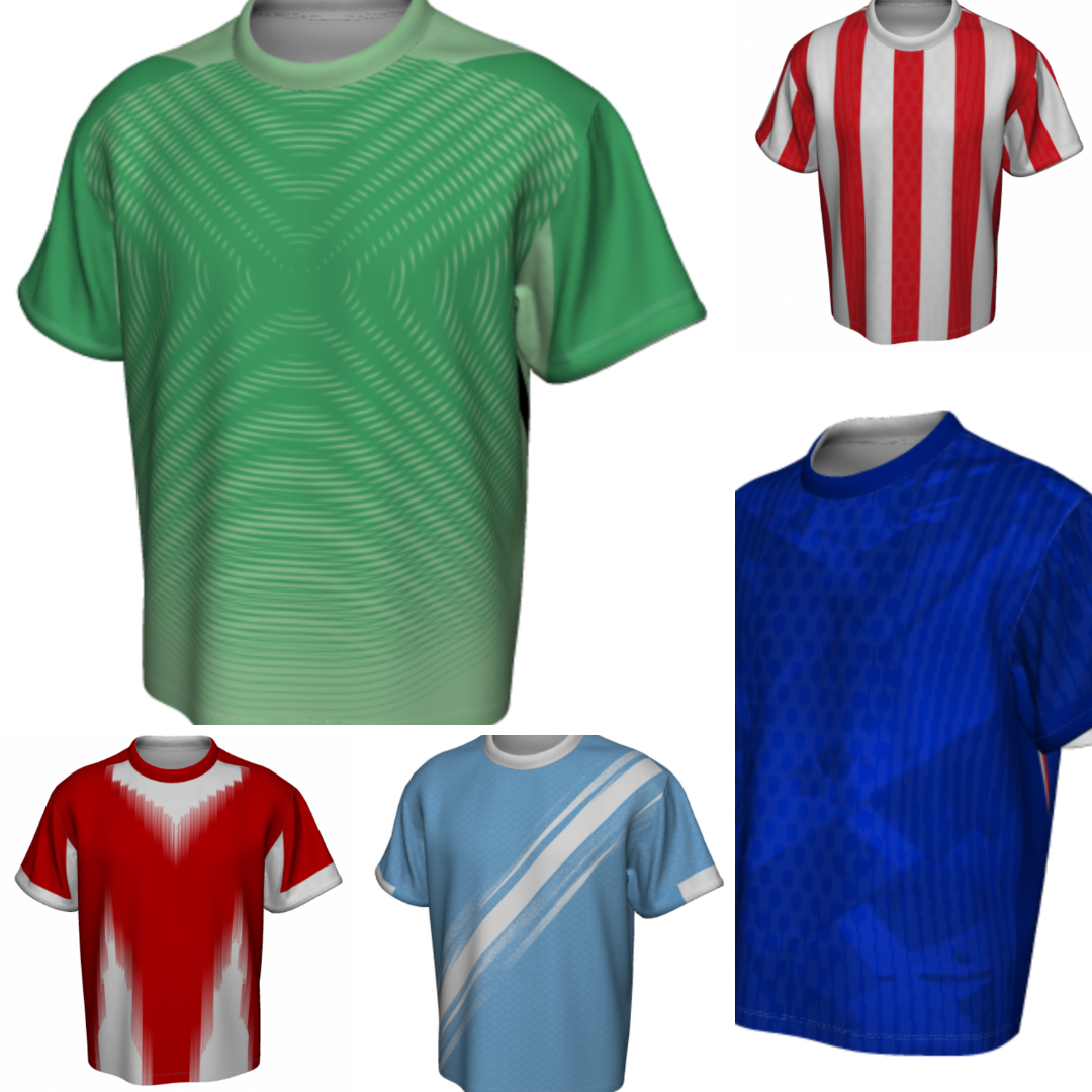 Custom Printed Sports Tshirt Full Sublimation Jersey (Soccer Designs)