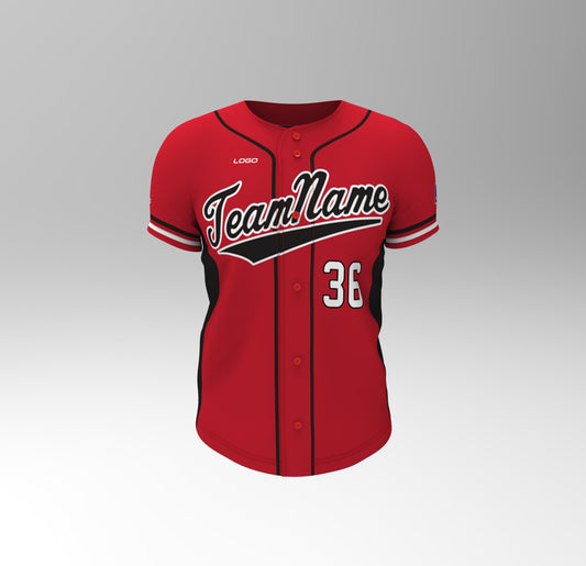 Custom Sublimated Baseball button up jersey (minimum 5)